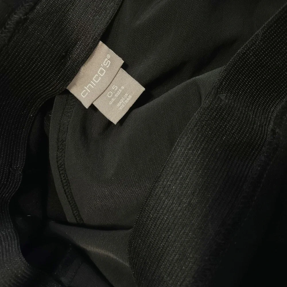 Chicos Black Elastic Waist Dress Pants Size 6 - Picture 6 of 6